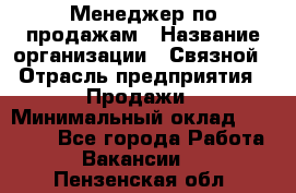 Менеджер по продажам › Название организации ­ Связной › Отрасль предприятия ­ Продажи › Минимальный оклад ­ 25 000 - Все города Работа » Вакансии   . Пензенская обл.